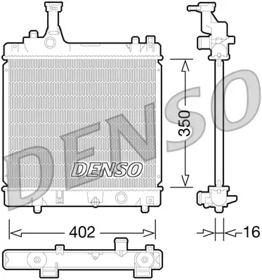 Kühler, Motorkühlung DENSO DRM47026 Bild Kühler, Motorkühlung DENSO DRM47026