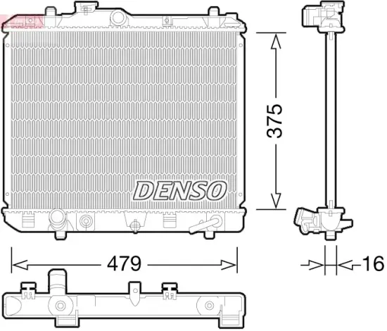 Kühler, Motorkühlung DENSO DRM47028 Bild Kühler, Motorkühlung DENSO DRM47028