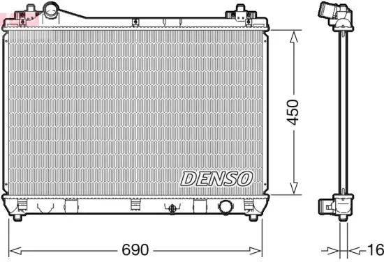 Kühler, Motorkühlung DENSO DRM47031 Bild Kühler, Motorkühlung DENSO DRM47031