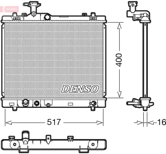 Kühler, Motorkühlung DENSO DRM47033 Bild Kühler, Motorkühlung DENSO DRM47033