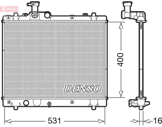 Kühler, Motorkühlung DENSO DRM47034 Bild Kühler, Motorkühlung DENSO DRM47034