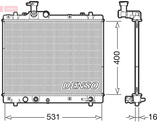 Kühler, Motorkühlung DENSO DRM47035 Bild Kühler, Motorkühlung DENSO DRM47035