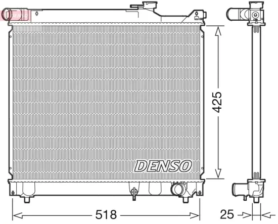 Kühler, Motorkühlung DENSO DRM47037 Bild Kühler, Motorkühlung DENSO DRM47037