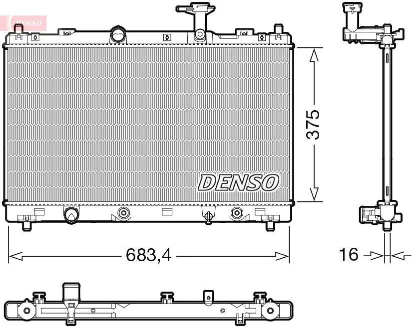 Kühler, Motorkühlung DENSO DRM47041