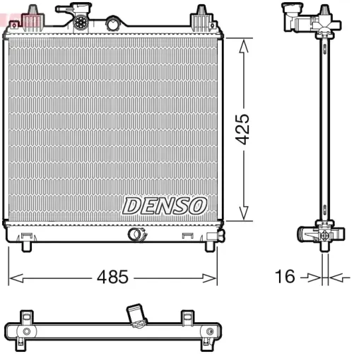 Kühler, Motorkühlung DENSO DRM47042 Bild Kühler, Motorkühlung DENSO DRM47042