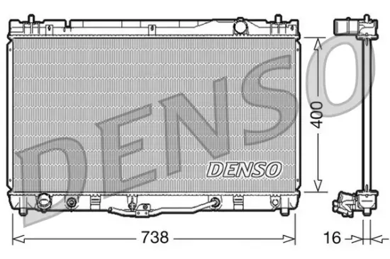 Kühler, Motorkühlung DENSO DRM50043 Bild Kühler, Motorkühlung DENSO DRM50043