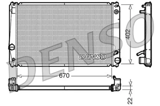 Kühler, Motorkühlung DENSO DRM50052 Bild Kühler, Motorkühlung DENSO DRM50052