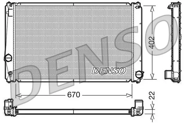 Kühler, Motorkühlung DENSO DRM50053