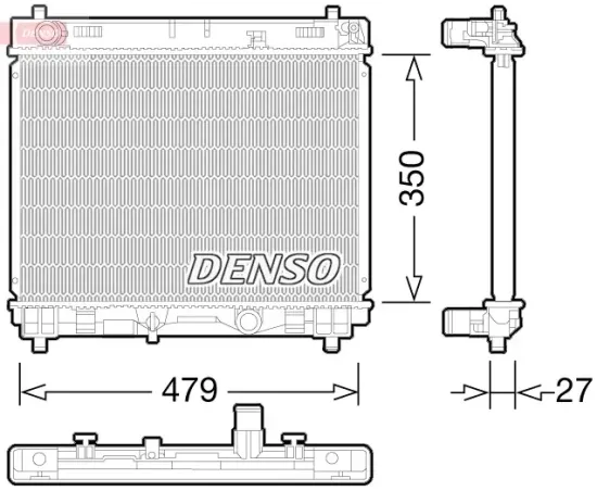 Kühler, Motorkühlung DENSO DRM50058 Bild Kühler, Motorkühlung DENSO DRM50058
