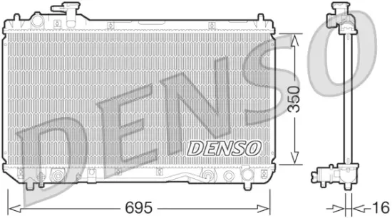Kühler, Motorkühlung DENSO DRM50061 Bild Kühler, Motorkühlung DENSO DRM50061