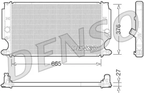 Kühler, Motorkühlung DENSO DRM50072 Bild Kühler, Motorkühlung DENSO DRM50072