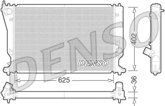Kühler, Motorkühlung DENSO DRM50073 Bild Kühler, Motorkühlung DENSO DRM50073