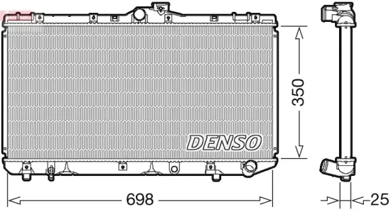 Kühler, Motorkühlung DENSO DRM50079 Bild Kühler, Motorkühlung DENSO DRM50079