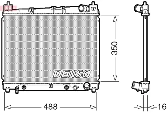 Kühler, Motorkühlung DENSO DRM50080 Bild Kühler, Motorkühlung DENSO DRM50080