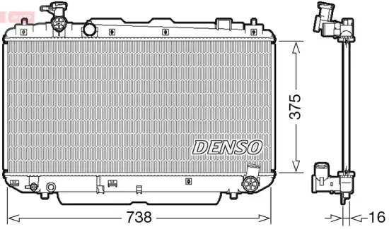 Kühler, Motorkühlung DENSO DRM50083 Bild Kühler, Motorkühlung DENSO DRM50083