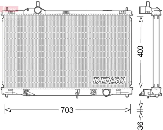 Kühler, Motorkühlung DENSO DRM50095 Bild Kühler, Motorkühlung DENSO DRM50095