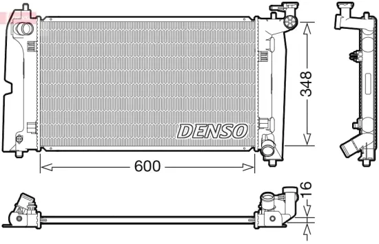 Kühler, Motorkühlung DENSO DRM50110 Bild Kühler, Motorkühlung DENSO DRM50110