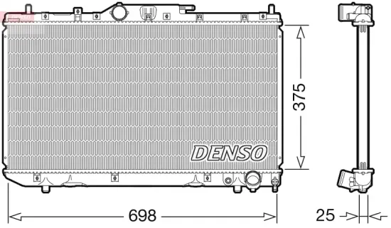 Kühler, Motorkühlung DENSO DRM50114 Bild Kühler, Motorkühlung DENSO DRM50114