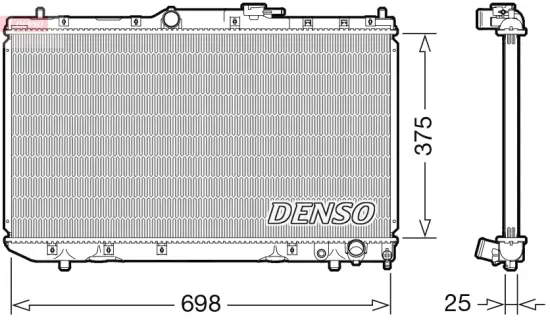 Kühler, Motorkühlung DENSO DRM50116 Bild Kühler, Motorkühlung DENSO DRM50116