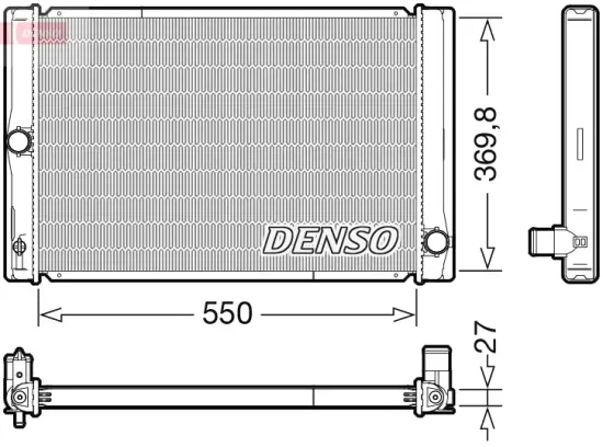 Kühler, Motorkühlung DENSO DRM50123 Bild Kühler, Motorkühlung DENSO DRM50123