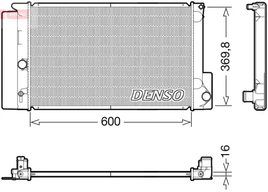 Kühler, Motorkühlung DENSO DRM50126 Bild Kühler, Motorkühlung DENSO DRM50126