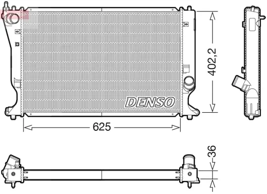 Kühler, Motorkühlung DENSO DRM50132 Bild Kühler, Motorkühlung DENSO DRM50132