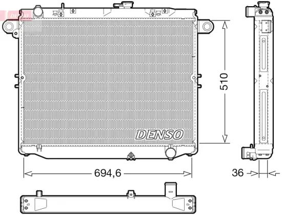 Kühler, Motorkühlung DENSO DRM50139 Bild Kühler, Motorkühlung DENSO DRM50139