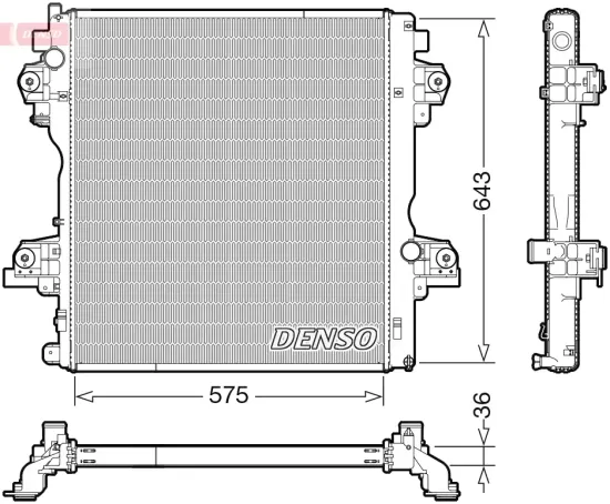 Kühler, Motorkühlung DENSO DRM50140 Bild Kühler, Motorkühlung DENSO DRM50140