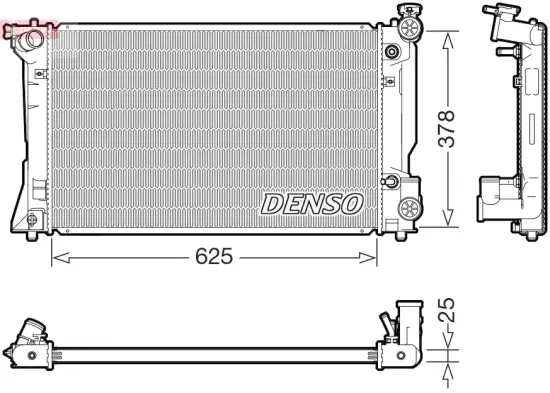 Kühler, Motorkühlung DENSO DRM50145 Bild Kühler, Motorkühlung DENSO DRM50145