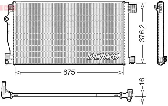 Kühler, Motorkühlung DENSO DRM50147 Bild Kühler, Motorkühlung DENSO DRM50147