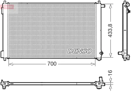 Kühler, Motorkühlung DENSO DRM50154 Bild Kühler, Motorkühlung DENSO DRM50154