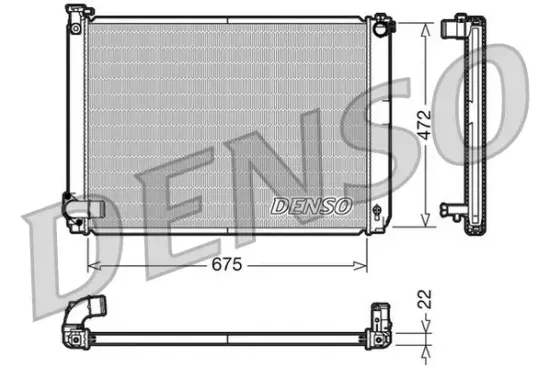 Kühler, Motorkühlung DENSO DRM51005 Bild Kühler, Motorkühlung DENSO DRM51005