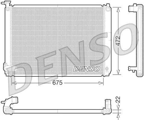 Kühler, Motorkühlung DENSO DRM51010