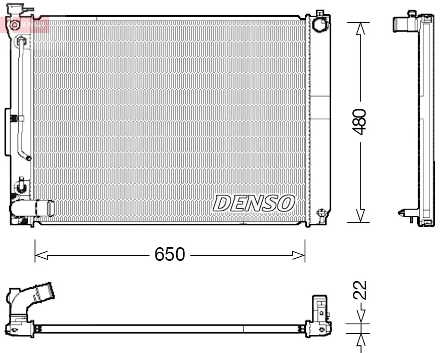 Kühler, Motorkühlung DENSO DRM51012