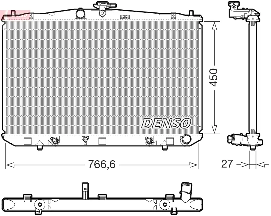 Kühler, Motorkühlung DENSO DRM51017
