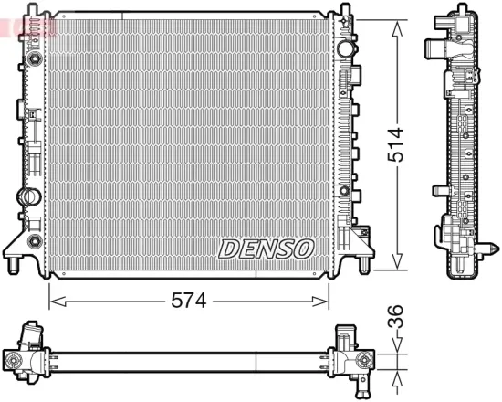 Kühler, Motorkühlung DENSO DRM99013 Bild Kühler, Motorkühlung DENSO DRM99013