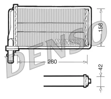 Wärmetauscher, Innenraumheizung DENSO DRR01001 Bild Wärmetauscher, Innenraumheizung DENSO DRR01001