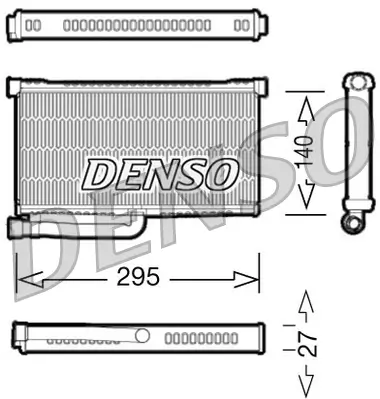 Wärmetauscher, Innenraumheizung DENSO DRR02004