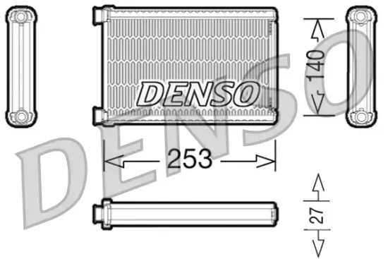 Wärmetauscher, Innenraumheizung DENSO DRR05005 Bild Wärmetauscher, Innenraumheizung DENSO DRR05005