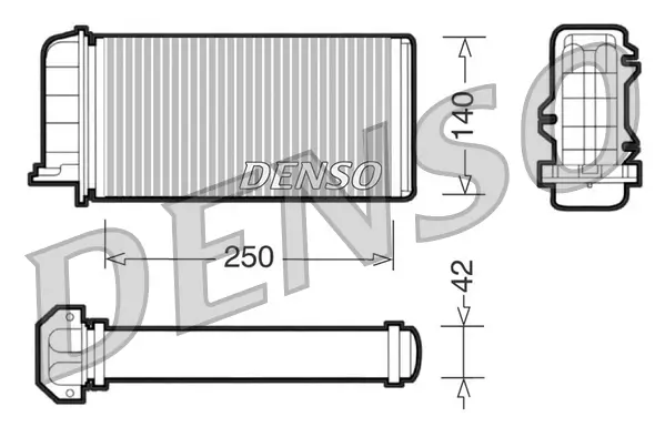 Wärmetauscher, Innenraumheizung DENSO DRR09001