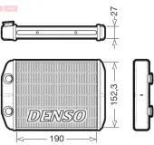 Wärmetauscher, Innenraumheizung DENSO DRR09003