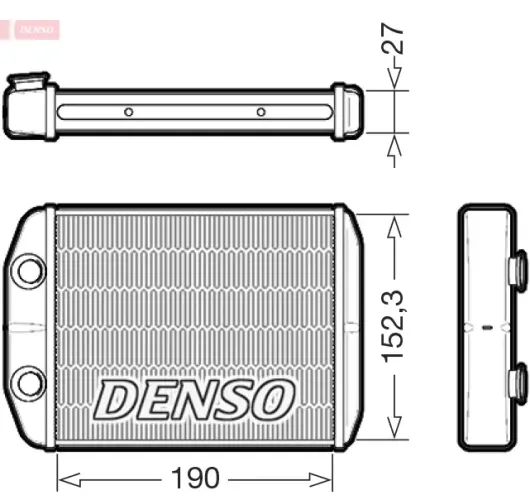 Wärmetauscher, Innenraumheizung DENSO DRR09003 Bild Wärmetauscher, Innenraumheizung DENSO DRR09003