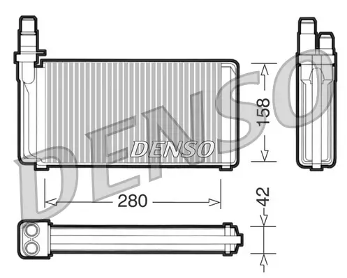 Wärmetauscher, Innenraumheizung DENSO DRR09020 Bild Wärmetauscher, Innenraumheizung DENSO DRR09020