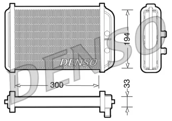 Wärmetauscher, Innenraumheizung DENSO DRR09033 Bild Wärmetauscher, Innenraumheizung DENSO DRR09033