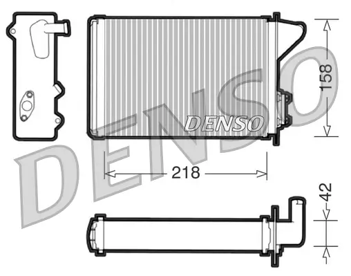 Wärmetauscher, Innenraumheizung DENSO DRR09040 Bild Wärmetauscher, Innenraumheizung DENSO DRR09040