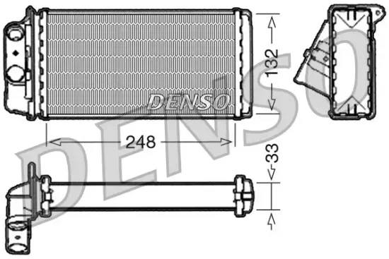 Wärmetauscher, Innenraumheizung DENSO DRR09050 Bild Wärmetauscher, Innenraumheizung DENSO DRR09050