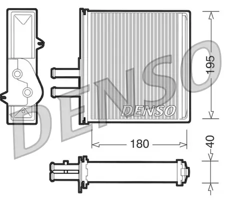 Wärmetauscher, Innenraumheizung DENSO DRR09060 Bild Wärmetauscher, Innenraumheizung DENSO DRR09060