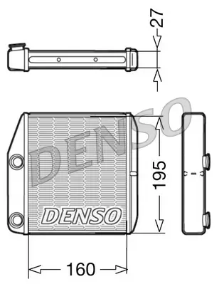 Wärmetauscher, Innenraumheizung DENSO DRR09075 Bild Wärmetauscher, Innenraumheizung DENSO DRR09075