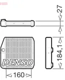 Wärmetauscher, Innenraumheizung DENSO DRR09076