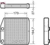 Wärmetauscher, Innenraumheizung DENSO DRR09101